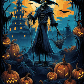 万圣节主题插画。万圣