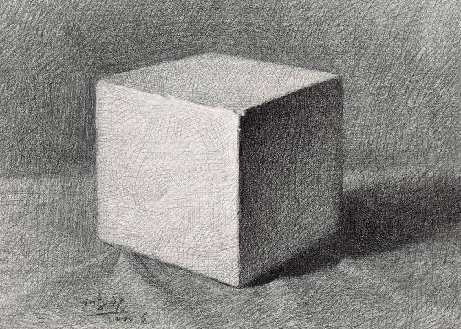 素描石膏像正方体如何画?怎么画好素描正方体?