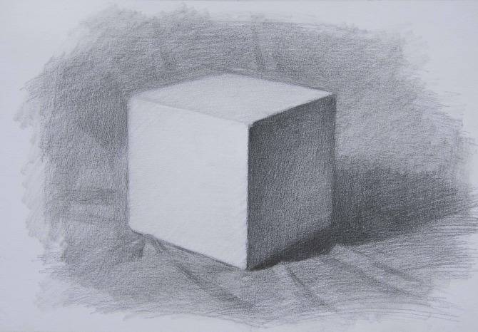 素描石膏像正方体如何画?怎么画好素描正方体?