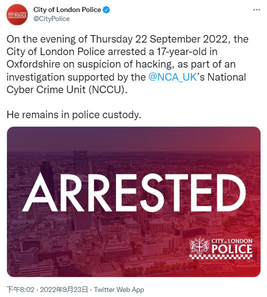 【传闻:泄露《给他爱6》黑客已被伦敦市警方逮捕 正在拘留】《给他爱6》的大规模泄露事件的幕后黑手“teapotuberh