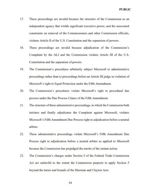 【法院上辩到底!微软和动视暴雪反驳FTC垄断诉讼指控】微软和动视已对美国联邦贸易委员会 (FTC) 试图阻止合并计划的法